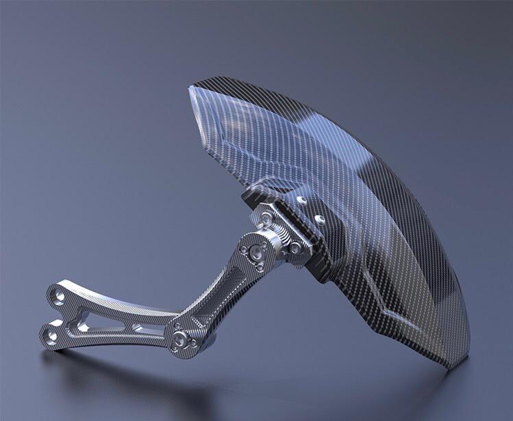 Dè Chắn bùn  xe điện vân Carbon nhôm CNC dành cho xe điện,xe máy Phụ Kiện Phụ Tùng