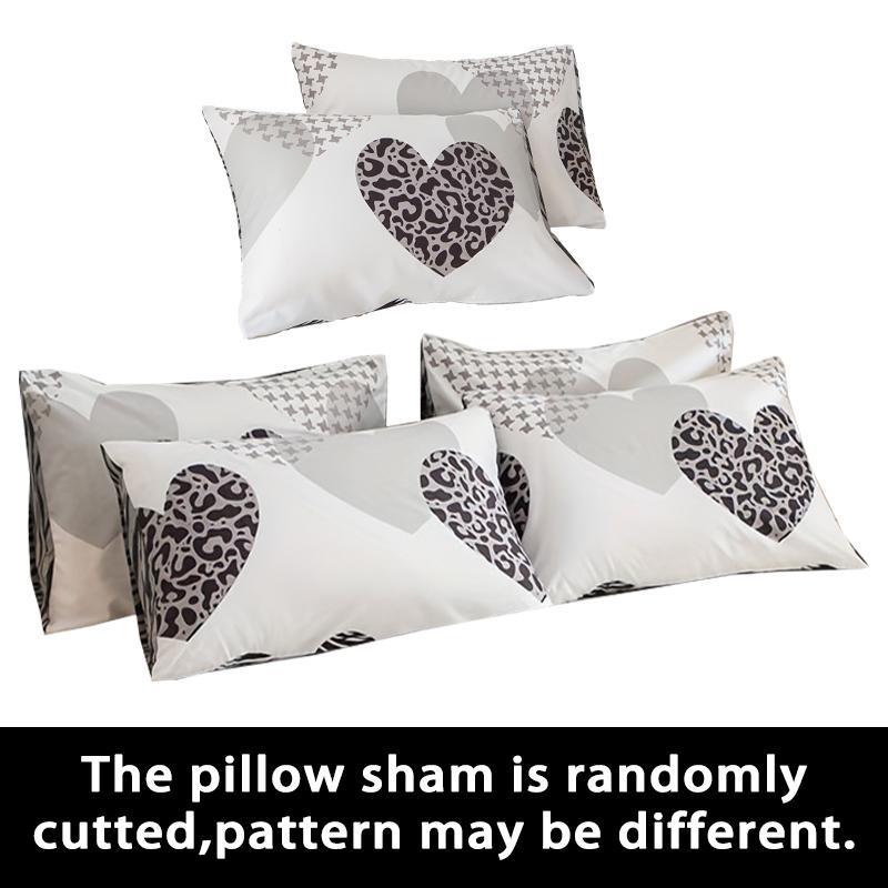 Heart Print Duvet Cover & 2 Counts Pillowcase without Filler, 3 Counts/set Soft Bedding Sets for Bedroom Use, Dust-proof Christmas Decor Bedding for Home, House Decor, Gifts For Men, Christmas Gifts, Christmas Decorations 7