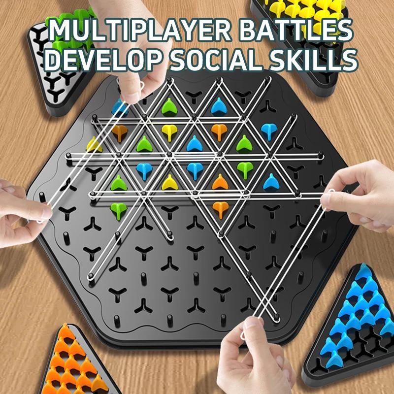 Product Introduction of Chain Triangle Chess Splendor Duel Board Game Strategy Game for Kids and Adults Fun Family Game Logic Chess Track Tables Game 0