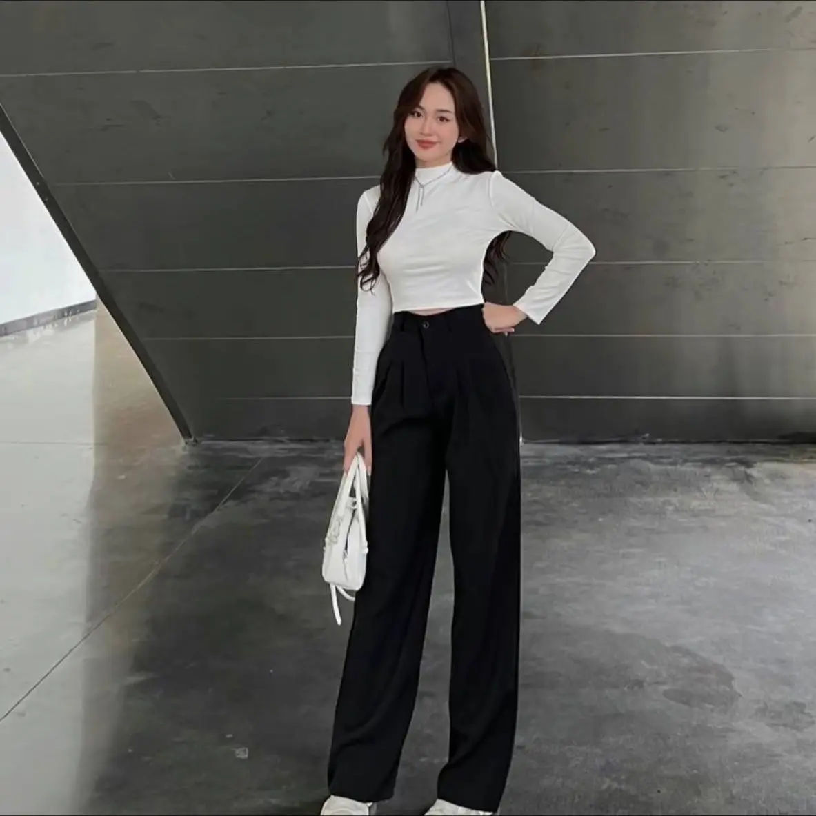 (XẢ KHO) ( MUA 2 TẶNG 1 QUẦN ĐÙI)  Suông ống rộng lưng cao 1 cúc