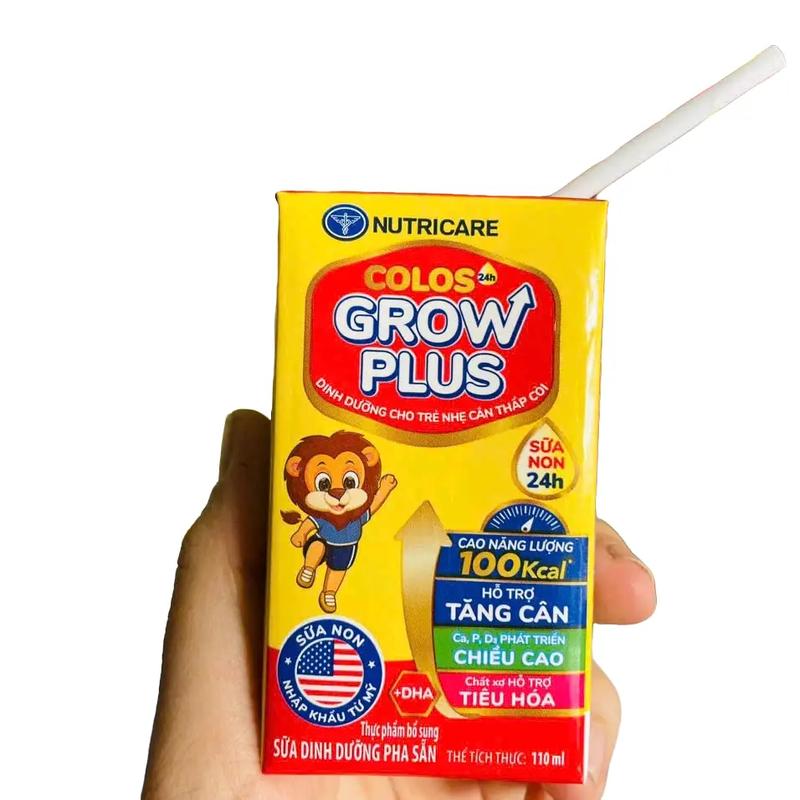 Thùng Sữa Pha Sẵn Nutricare Colos Grow Plus đỏ 110ml