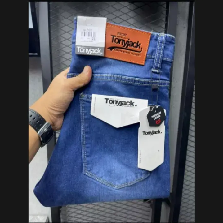 Celana Panjang Sof Jeans Street Pria Slimfit/Pensil Hitam 28-38