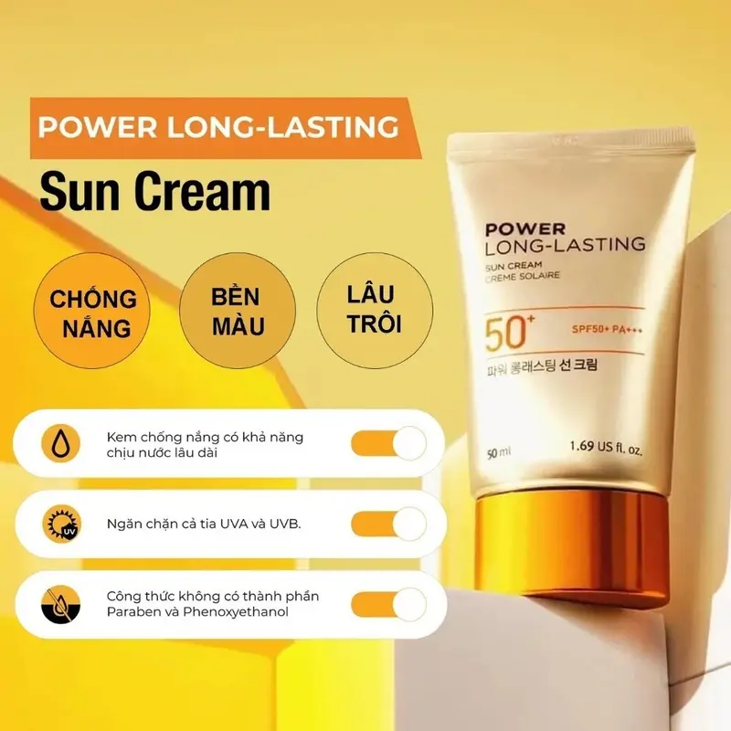 [Độc quyền Livestream] Kem Chống Nắng Lâu Trôi THE FACE SHOP Natural Sun Eco Power Long-Lasting Sun Cream Spf50+ Pa+++ 80Ml Skincare 2