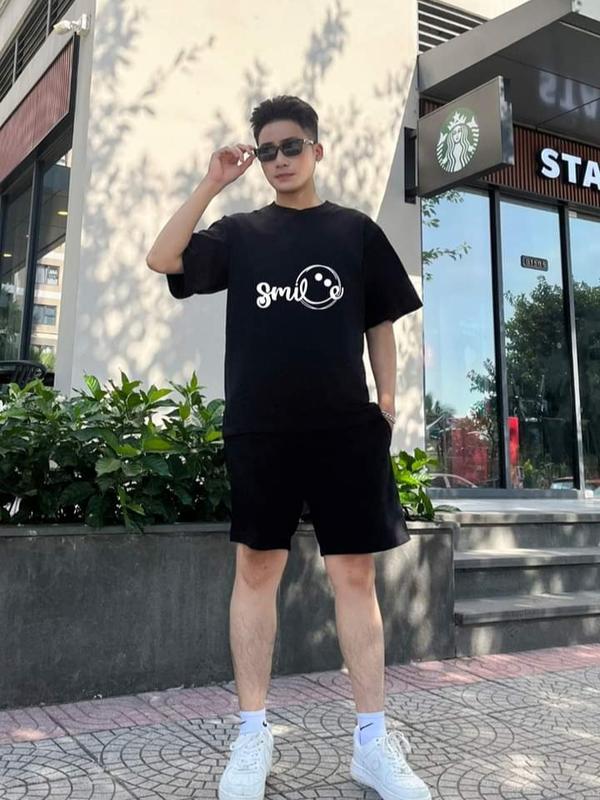 Đồ Bộ Bigsize Nam 5XL,6XL,7xl Unisex < 140 kg Có Hình Mặc Mùa Hè B33 Thun Đẹp Menswear Áo Cổ Tròn Quần 2