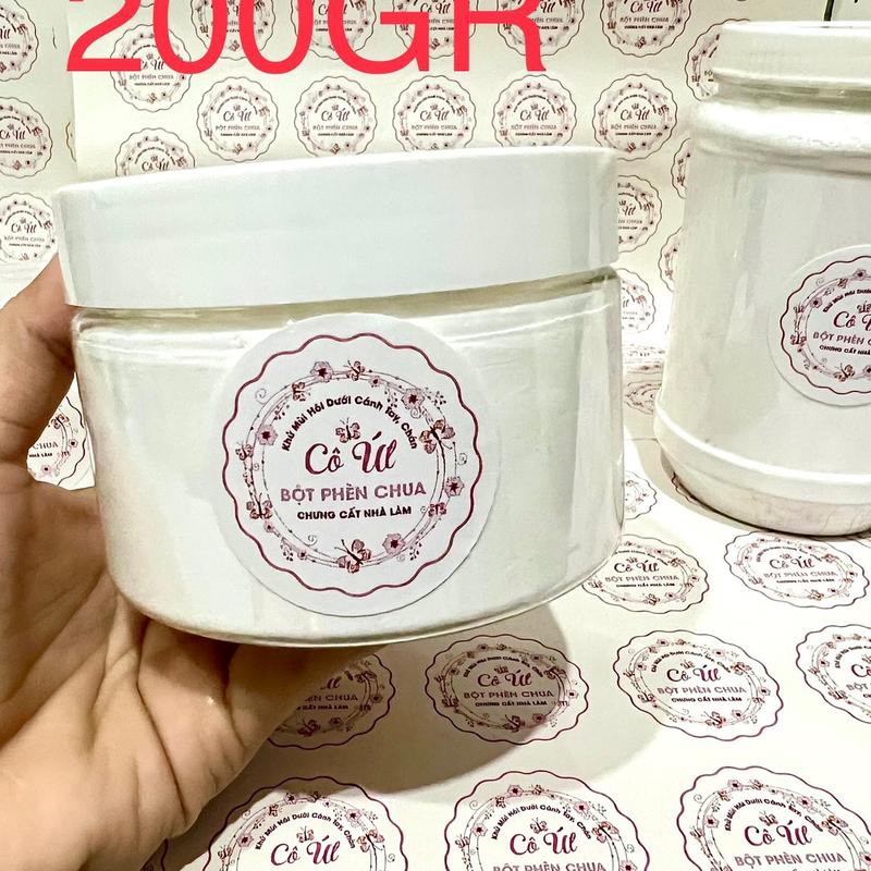 200GR BỘT PHÈN CHUA CHƯNG CẤT,BỘT MỊN,KHỬ MÙI DƯỚI CÁNH TAY, CHÂN, GIẢM TIẾT MỒ HÔI 0