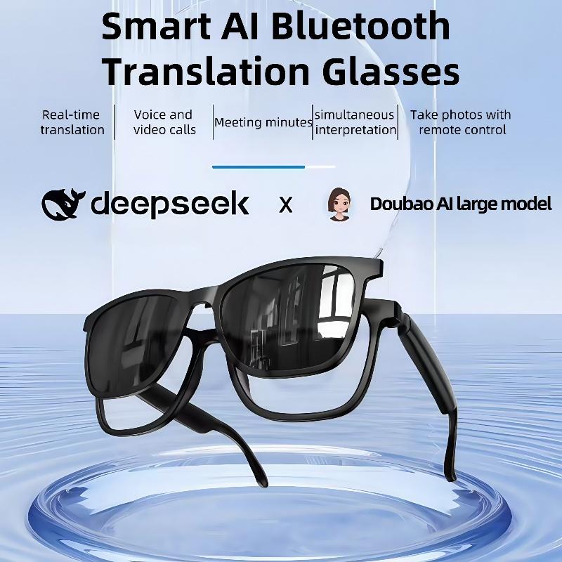 Polarized Lenses GS05 Bluetooth Sunglasses Men's Women's Goggles UV Protection Smart Glasses Blue Light Protection Black Frame