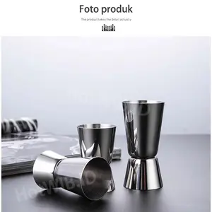 Jigger Stainless Measure - Syrup Gelas Takar Measuring Cup - Jigger Bartender Double Shot