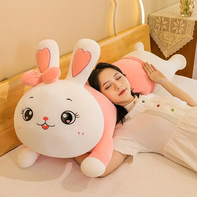 Gối Thỏ Nằm, Đồ Chơi Nhồi Bông Dễ Thương, Búp Bê Ragdoll, Gối Ngủ Dài, Quà Sinh Nhật, Thích Hợp Cho Bạn Gái 7