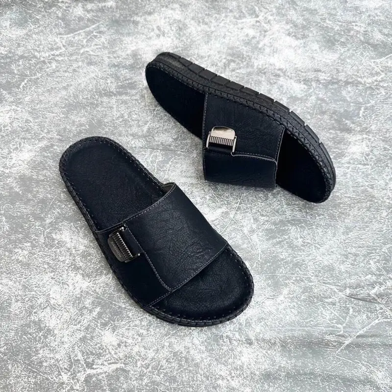 Dép Doctor nam khâu quai toàn bộ - mác fashion chống gỉ - dép quai khâu chỉ chắc chắn- lót da cùng tông êm ái DéP Cao Su Đế Bằng depnamdep  2024 0