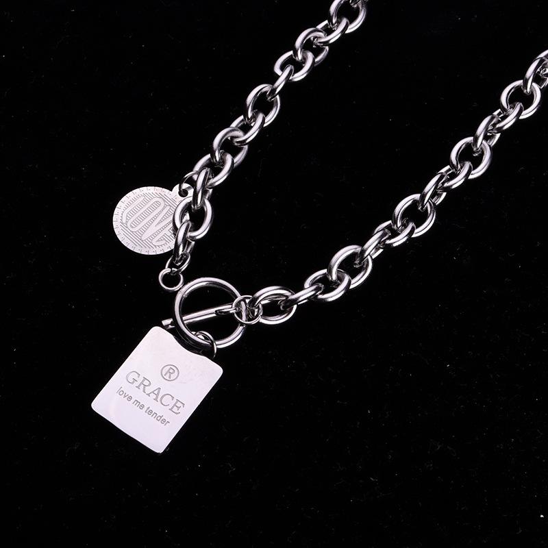 Product Introduction of Titanium Steel No Fading Coin Necklace Female Summer New Trendy Ins Hip Hop Cold Style 3