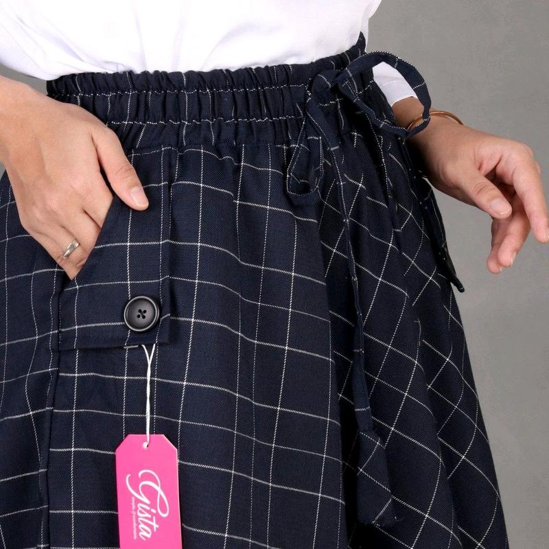 Product Introduction of rok payung premium import kekinian tebal klok Maxi Katun Santai bawahan cantik Karet Nyaman 2
