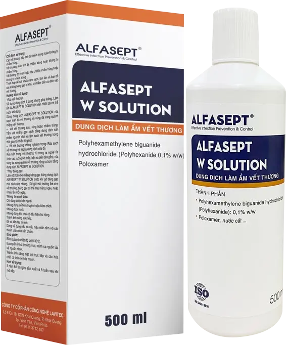 Dung Dịch Làm Ẩm Rửa Vết Thương ALFASEPT W Solution Giúp Làm Sạch Nhanh Chóng Và Hiệu Quả