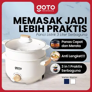 Goto [COD] Oscar Panci Listrik Elektrik Fry Pan 3L Goreng Kukus Serbaguna