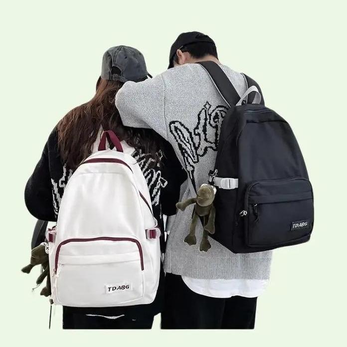 Cặp sách Ulzzang Hàn Quốc màu trơn giá rẻ đi học Balo học sinh cấp 3 cỡ lớn thời trang nam nữ du lịch đẹp Đeo Vai Backpack