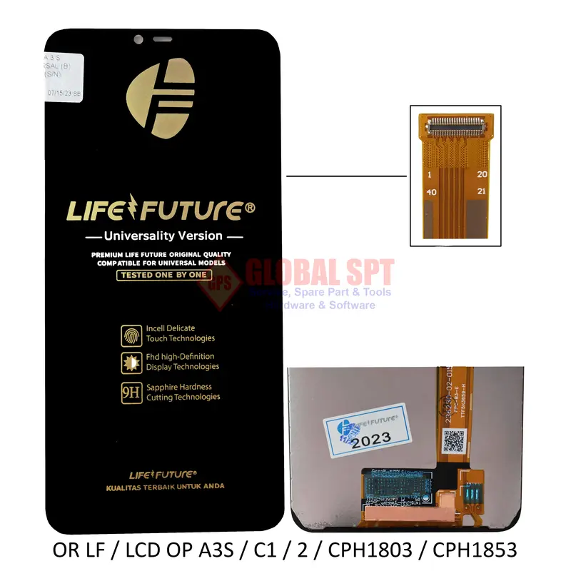 LCD TOUCHSCREEN COMPATIBLE FOR OPPO A3S / C1 / 2 / CPH1803 / CPH1853 3