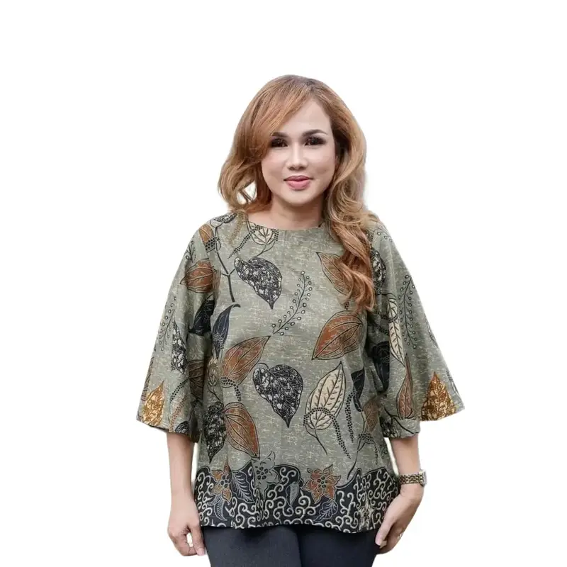 Blouse 20 Tunik / Dress Wanita Batik Kain Katun Halus Lapis Furing / Trikot Murah Nyaman Atasan Panjang Baju Hitam Cantik - BATIK SOLO TRENDY 0
