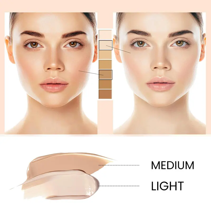 CC Cream, Moisturizing Concealer Cream, Full Coverage Flawless Makeup Cream, Makeup Product for Women & Girls, Cosmetic 8