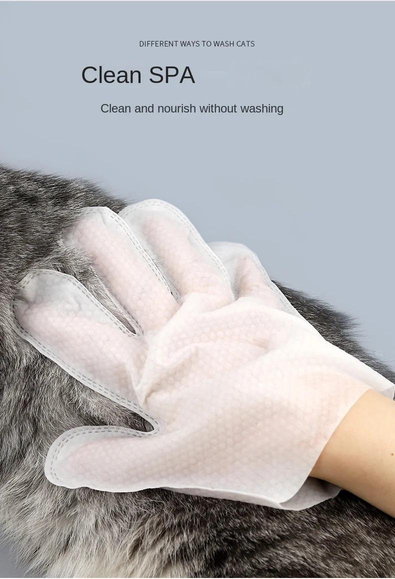 Product Introduction of Pet Wash Free Glove Cleaning Pet Stain Remover Wipes Disposabl Cleaning Massage Grooming No-wash Wipes for Dogs & Cats Supplies 18
