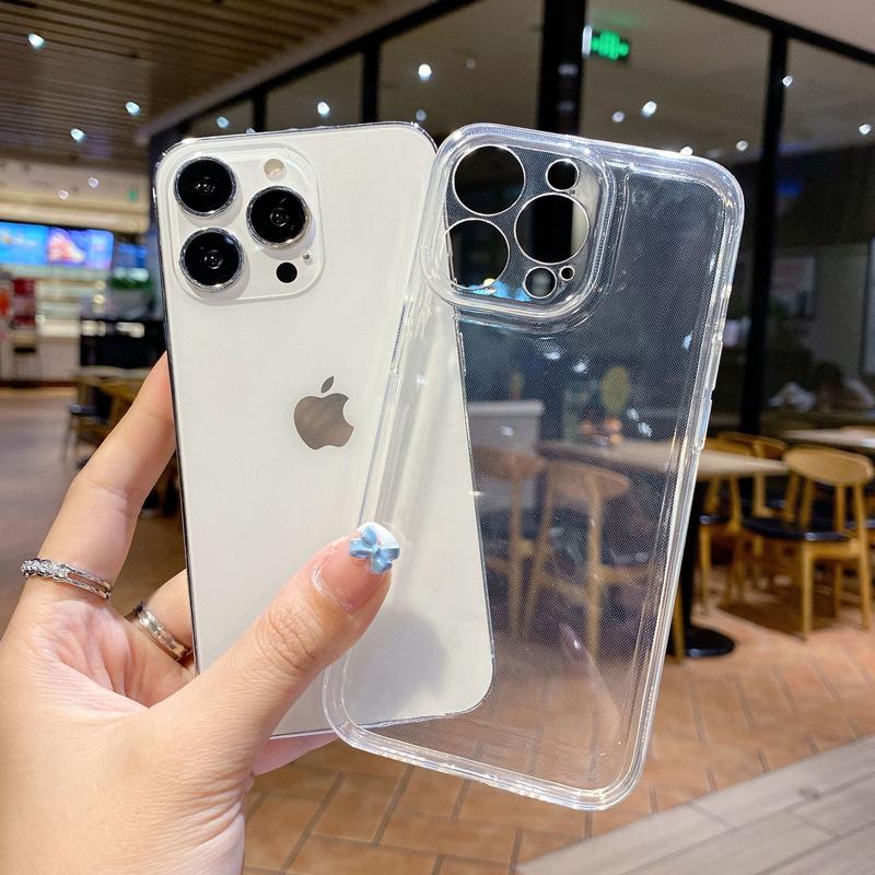 Product Introduction of Suitable for Apple 14promax transparent mobile phone case iphone16tpu anti-fall 15 space all-inclusive 13 protective cover 4