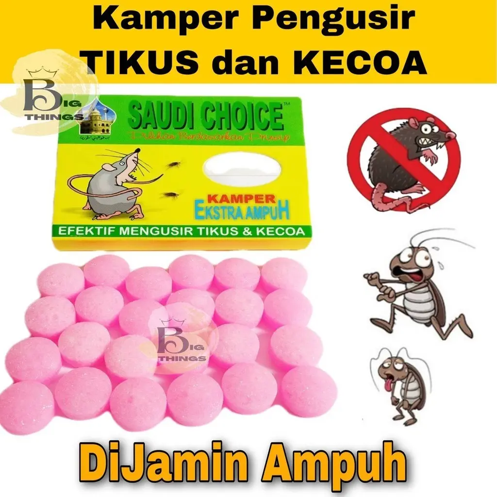 KAMPER PENGUSIR TIKUS ISI 24 PCS OBAT PENGUSIR TIKUS & KECOA NAPTHALENE BALL MURAH ORIGINAL