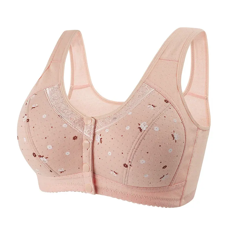 Đồ Lót Nữ, Áo Vest Không Dây, Cúp Bông, Thích Hợp Cho Phụ Nữ Trung Người Già Và Cao Tuổi Bra Cup Màu Đỏ