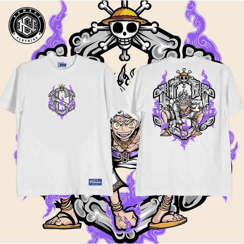 Áo Thun NAKAMA, Họa Tiết One Piece Luffy Monogram, Dành Cho Nam Và Nữ, Chất Lượng Cao, Tặng Kèm Miếng Dán Miễn Phí, Quần Áo 1