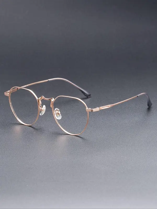 Unisex Simple Style Plain Color Titanium Eyeglasses, Casual Trendy Eyeglasses for Everyday Use, Fashion Accessories for Outdoor Activities 3