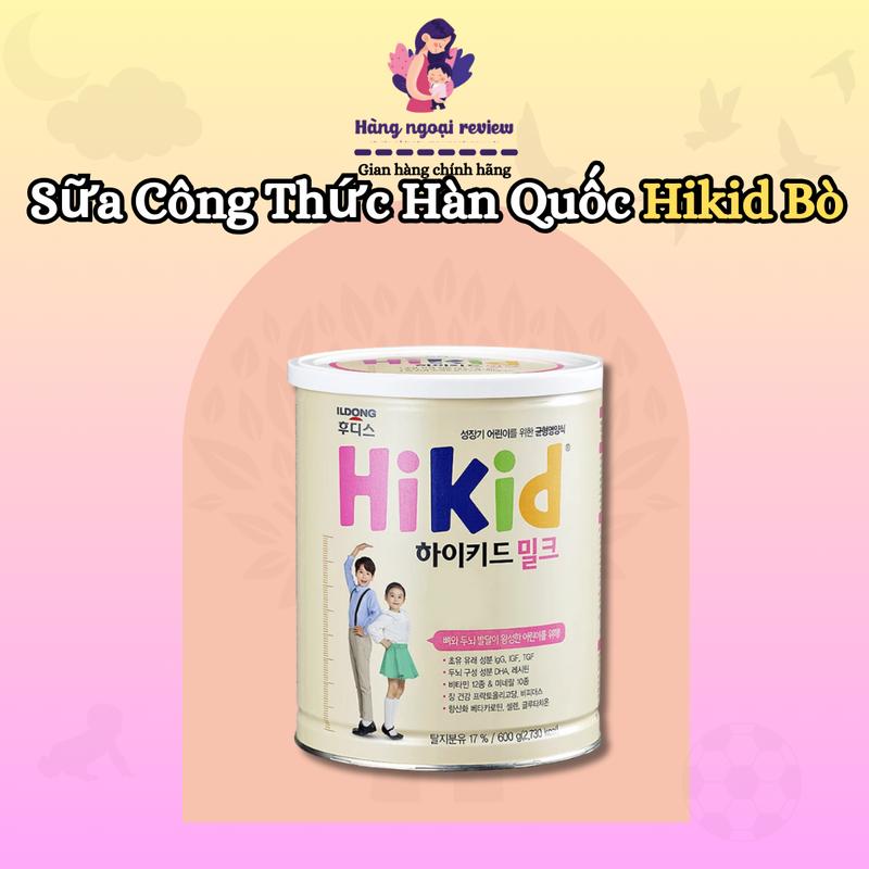 Sữa Công Thức Hikid Vị Vani Đến Từ Hàn Quốc Lon 600gr
