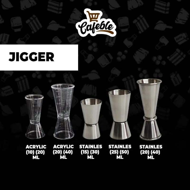 Jigger Acrylic/Gelas Takar 20/40 ml 3