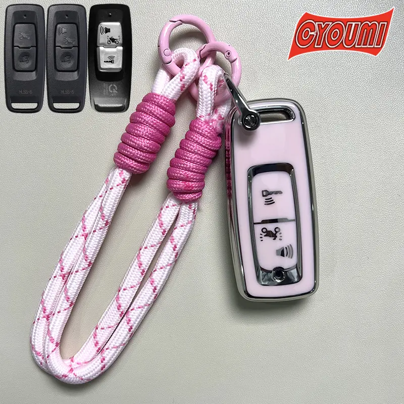 For Honda Sh Vision PCX 160 PCX160 Scoopy Giorno+ Giorno Filano Froza 350 ADV 150 Adv 350 Click 160 Lead 125 2022-2024 Long Lanyard Keychain TPU Silicone Car Case Casing Cover