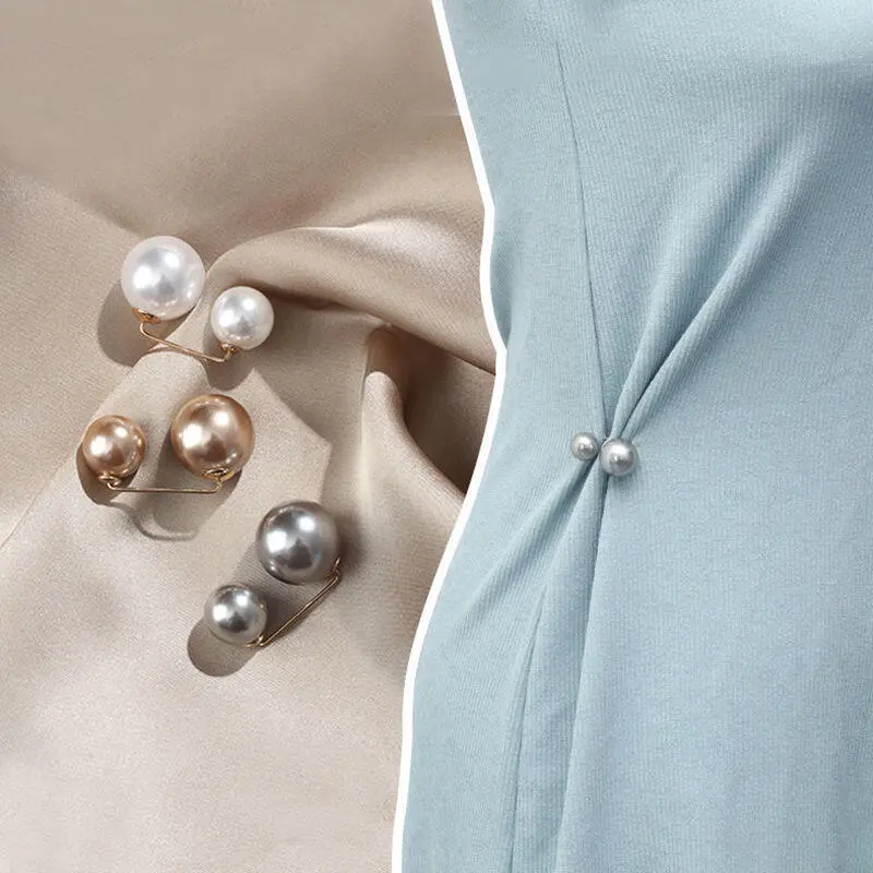Waist size reduction artifact: brooch, clothing skirt, waist closure, pin, pants, anti slip buckle, pearl cardigan, safety pin accessories