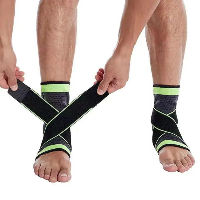 Bảo vệ mắt cá chân nén, kiểu quấn, dành cho bóng rổ, bóng đá, đi bộ đường dài, chạy, chống bong gân, O4N7 6