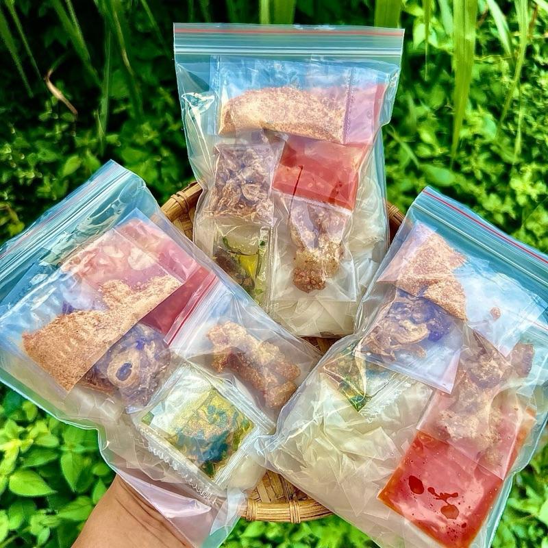 Set 5,10 Bịch Bánh Tráng Phơi Sương Tóp Mỡ Mắm Tỏi Hành Phi - Snack Ăn Vặt