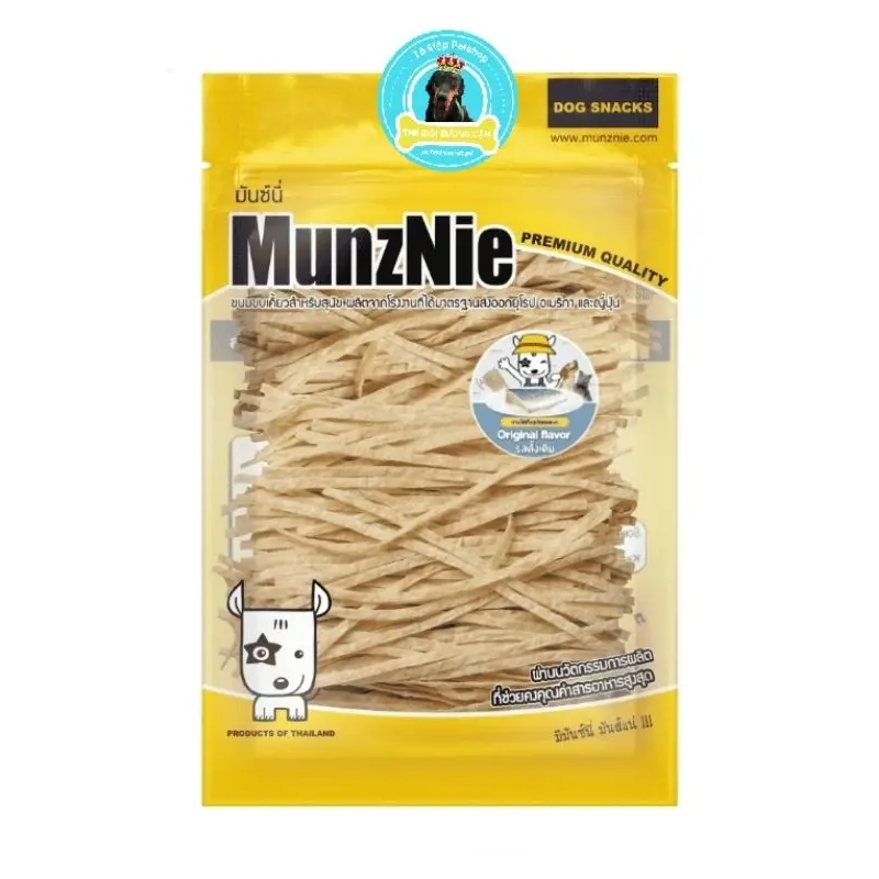 MUNZNIE Sợi cá 140/150G snack thưởng cho chó