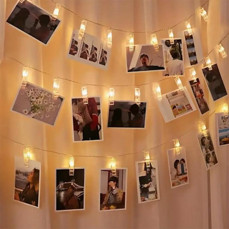 Photo Clip String Light Decoration without Battery, String Light for DIY Picture Wall Decor, Room Decor, Hanging Light for Wall Festival Party Wedding Decor, Gifts for Family Friends Girlfriend Men, Birthday Gifts, Valentine's Day Gift 7