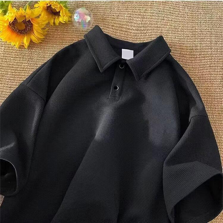 Product Introduction of T-shirt men's short sleeve summer 2024 new solid color loose-fitting large size casual half sleeve T-shirt tops clothes 12