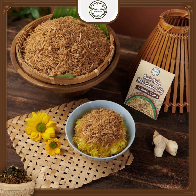 [ 250gr ]Ruốc nấm Đà Lạt(Chà bông nấm) thơm ngon, ngọt ngậy tự nhiên/Không đường - Ruốc nấm Mai Phương My