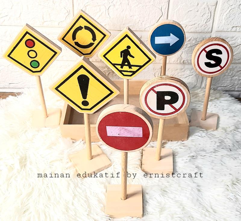 Mainan Edukatif_Rambu-Rambu Lalu Lintas box kayu pinus - Shop | Tokopedia