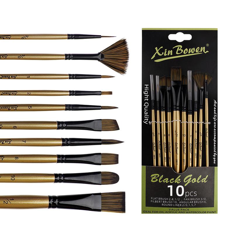  Bộ Cọ Vẽ Nghệ Thuật 10 Gói Lông Bàn Chải Nylon Cao Cấp Bao Gồm Cọ Tròn Cọ Filbert Cọ Phẳng Cọ Quạt Cọ Góc Và Cọ Chi Tiết Mịn Thích Hợp Cho Các Dự Án Nghệ Thuật Vải Tranh Màu Nước Acrylic 