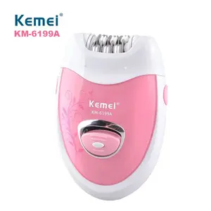 Kemei KM-6199A Dual Heads Electrikc Epilator Hair Callus Remover Kapalan 2 in 1 Perawatan Tubuh