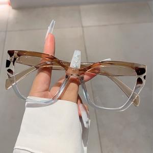 FS thick cat eye sunglasses female face frame looks smaller western style anti-blue mirror eyewear spec glasses