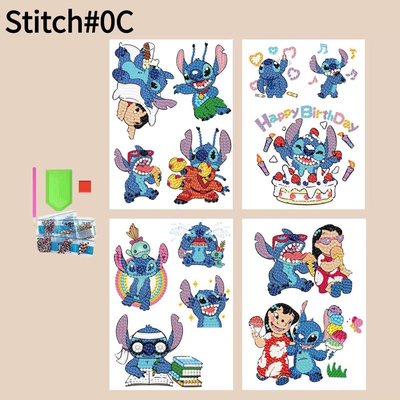 Product Introduction of Cartoon Stitch Diamond Art Painting Sticker, 1 Set DIY Diamond Arts Painting Sticker, DIY Decorative Art Picture for Home Bedroom, Christmas Gift 7