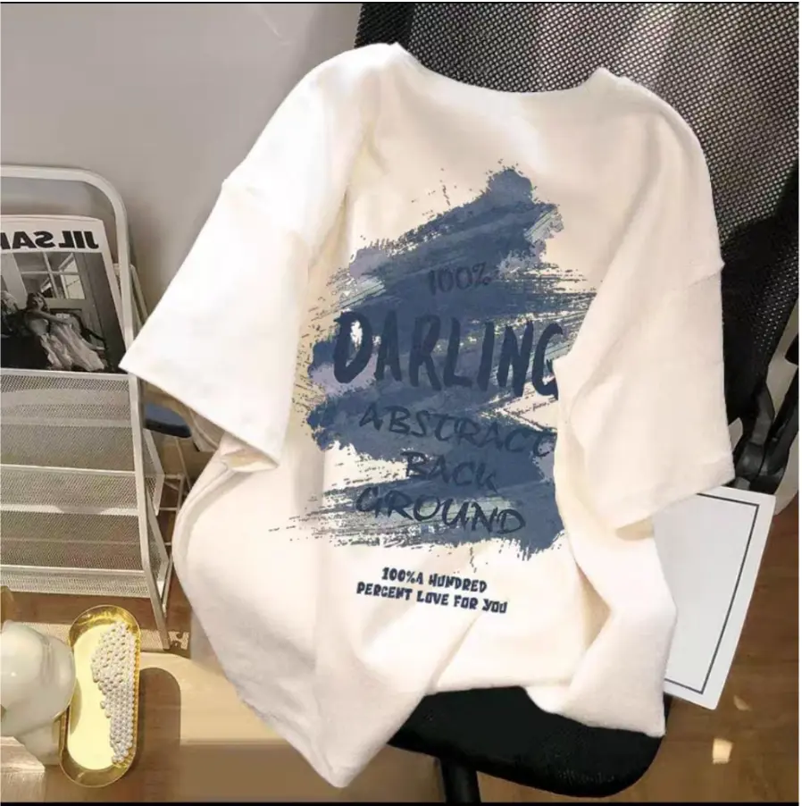 T SHIRT PRINT DARLING ABSTRACC BACKGROUND UNISEX V1 NTR Combed Fit