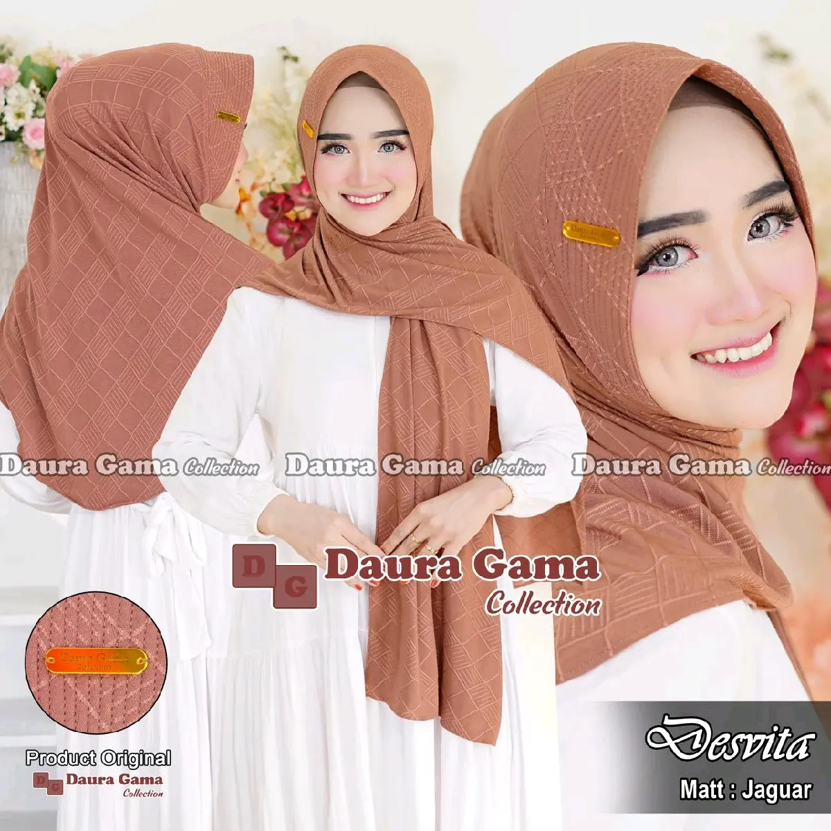 Jilbab Pashmina Instan Oval Pet Antem Motif Matt Jaguaarr/Jilbab Instan Desvita
