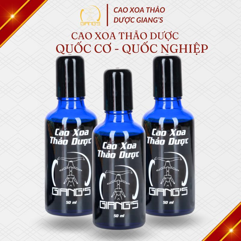 Dầu xoa bóp Quốc Cơ Quốc Nghiệp Combo 03 chai đầu lăn 50ml - Cao xoa bóp giảm đau nhanh cổ vai gáy 