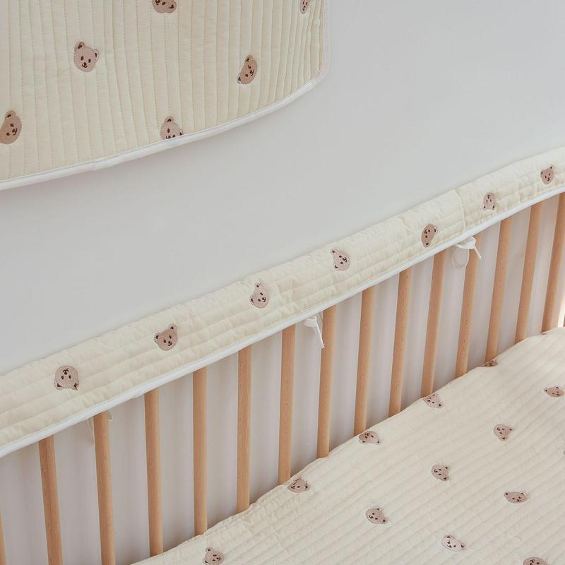 Cute Bear Print Baby Bed Rail, Soft Bed Rail Guard, Baby Safety Bed Guardrail, Bumper Edge Protection 2
