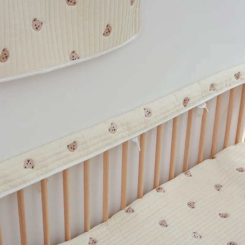 Cute Bear Print Baby Bed Rail, Soft Bed Rail Guard, Baby Safety Bed Guardrail, Bumper Edge Protection 2
