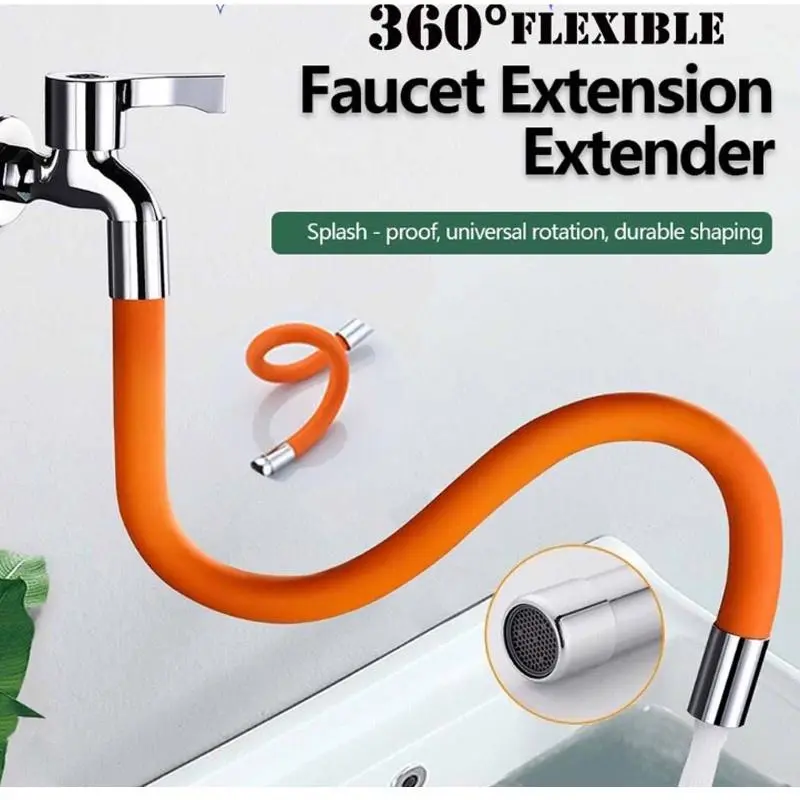 Ống nối dài vòi nước ống nối dài vòi nước phi 21mm linh hoạt có thể quay 720° theo mọi hướng, ống nước mở rộng silicone