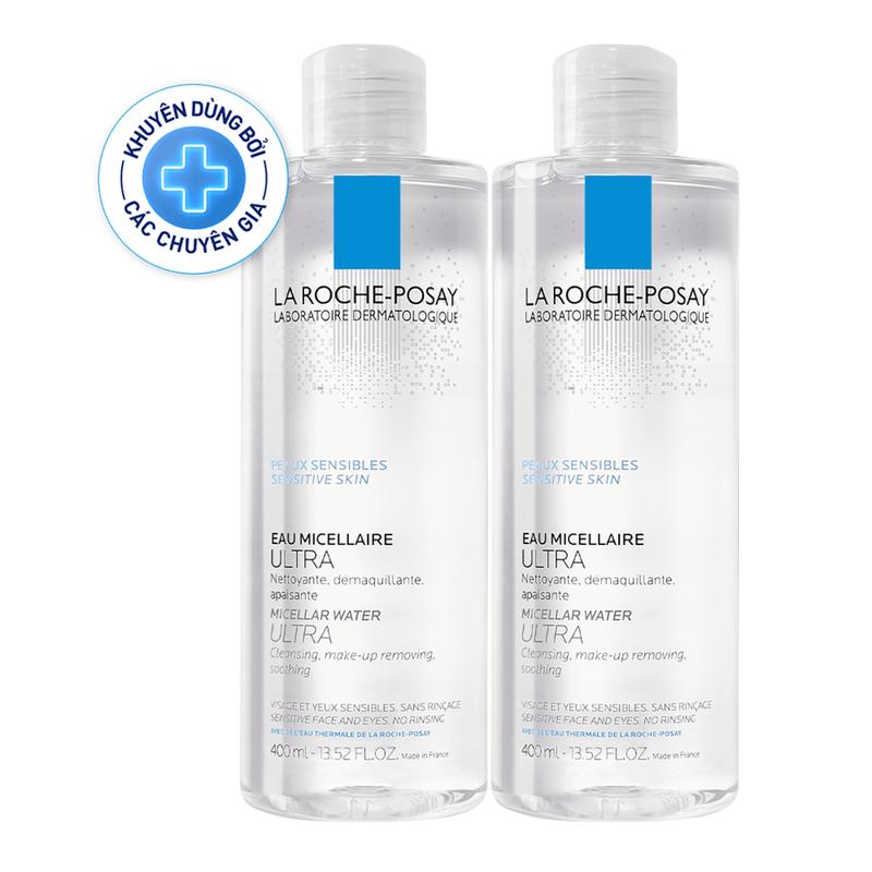 [LRP x Hannah] Bộ đôi nước làm sạch sâu và tẩy trang cho da nhạy cảm La Roche-Posay Micellar Water Ultra Sensitive Skin 400ml