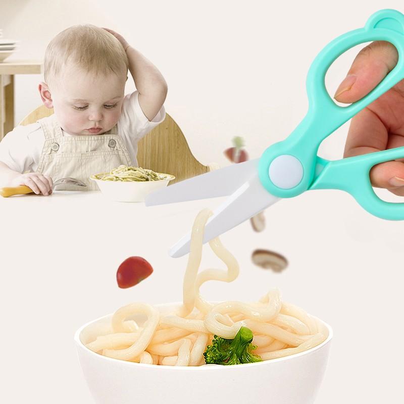 Cubble Little Bear Ceramic Food Scissors / Stainless Steel Food Scissors with Case, Cover, Safety Lock for Food Prepare Kitchen Blade Kitchen Blade 5